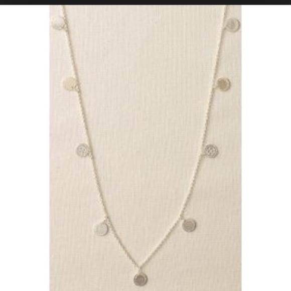 Stella and Dot Silver Disc Layering Necklace