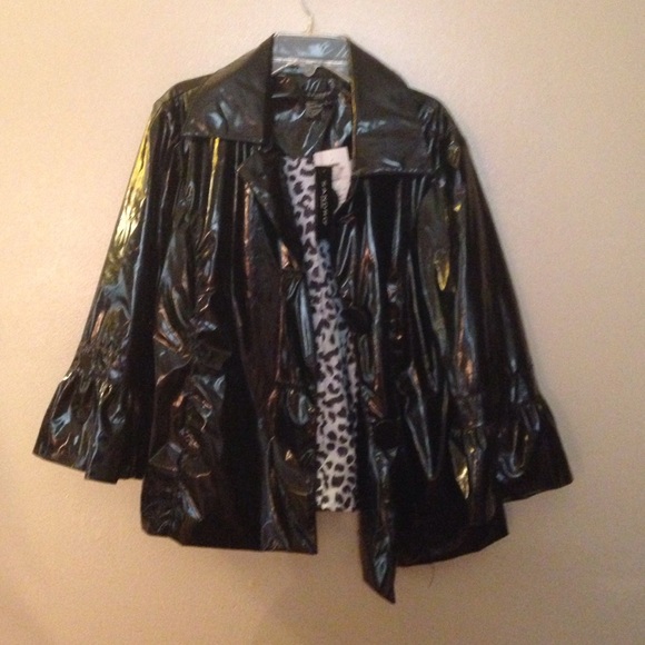 Black rain jacket