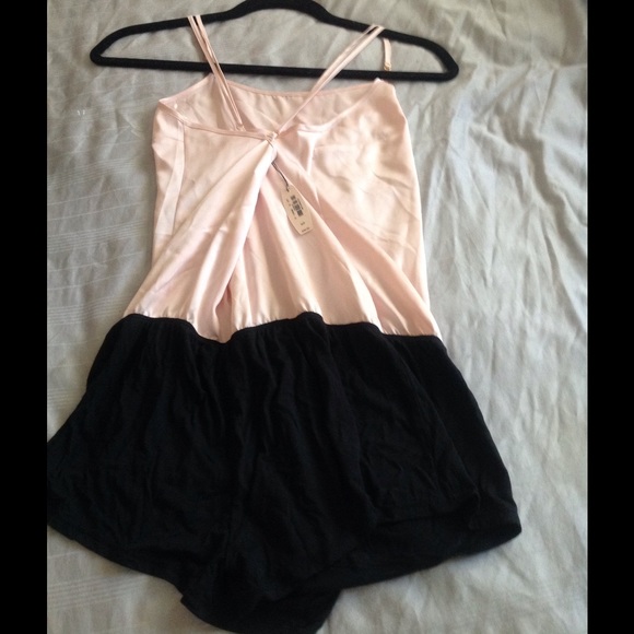 Victoria Secret Cream and Black Romper - Picture 2 of 3