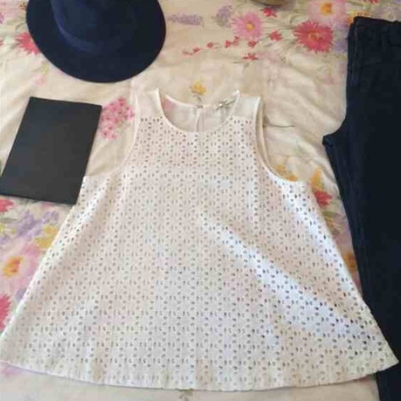 Madewell Starstitch Eyelet Shell - Picture 2 of 4