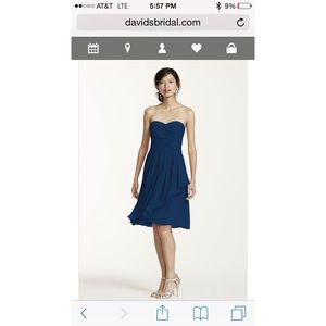 David's bridal Chiffon bridesmaids dress