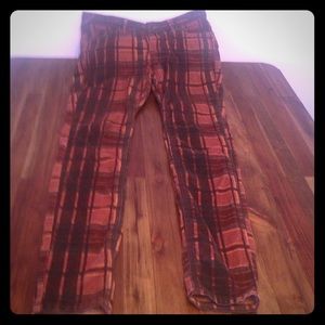 Madras/ plaid print cords
