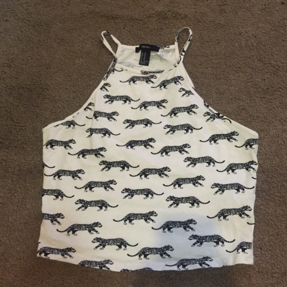 Leopard crop top