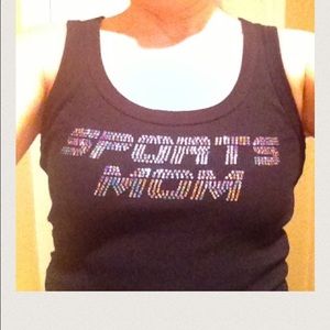 Embellished Black tank top