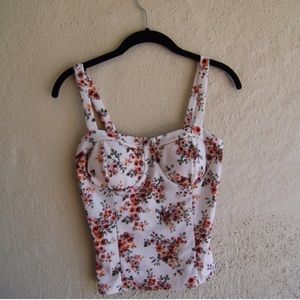 Floral Corset Tank Top