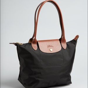 Longchamp black small tote bag