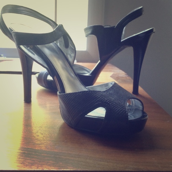 Calvin Klein peep toe stilettos