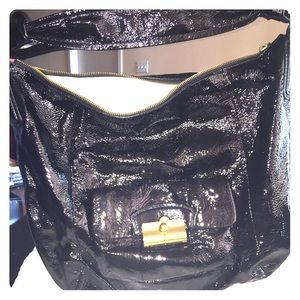 Black patent leather Coach handbag!
