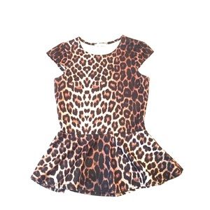 Cheetah Peplum Top
