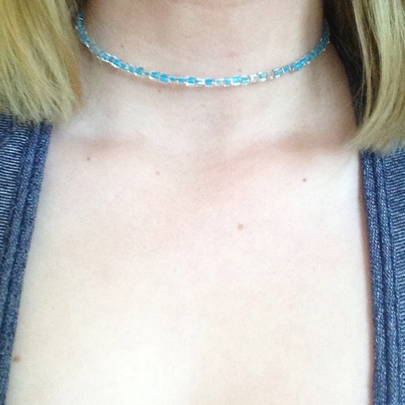 blue beaded choker from 2000