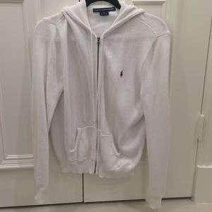 White Ralph Lauren zip sweater