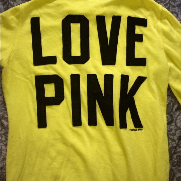 💖SOLD💖 LOVE PINK zip up hoodie - Picture 2 of 2