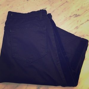 JBrand classic black with velvet stripe jean