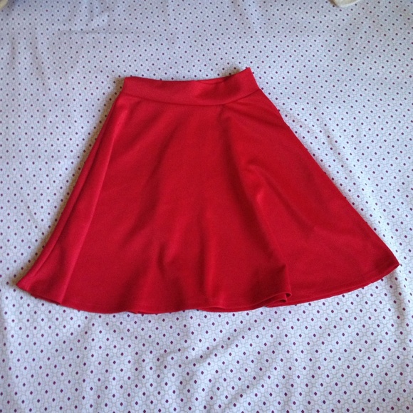 Red skater skirt