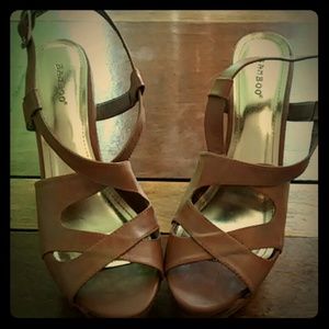 Bamboo.... Multi colored stripe wedges