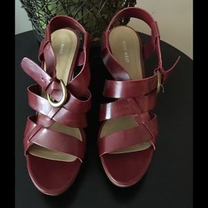 Red Nine West Sandals