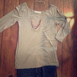 Ann Taylor Loft light gray shirt