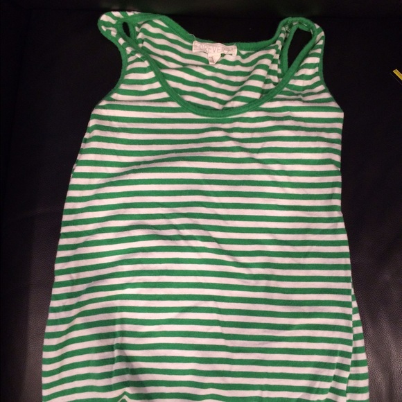 Greene and white striped tank 🦃
