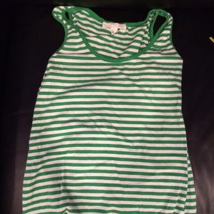 Greene and white striped tank 🦃