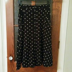 Forever 21 Black and White Polka Dot Skirt