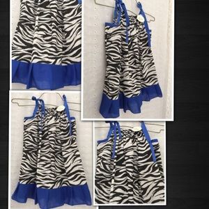 💞Black & white print little girl dress💕