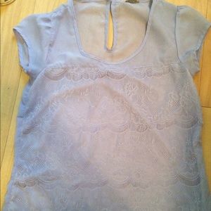 Light purple mesh lace top