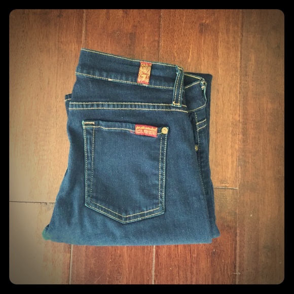 7 for all Mankind dark denim skinny jeans size 26 - Picture 1 of 2