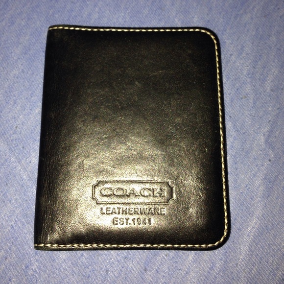 Coach leather card holder