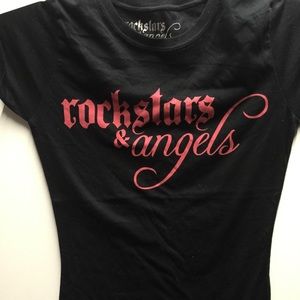 Black tee (rock stars and angels)