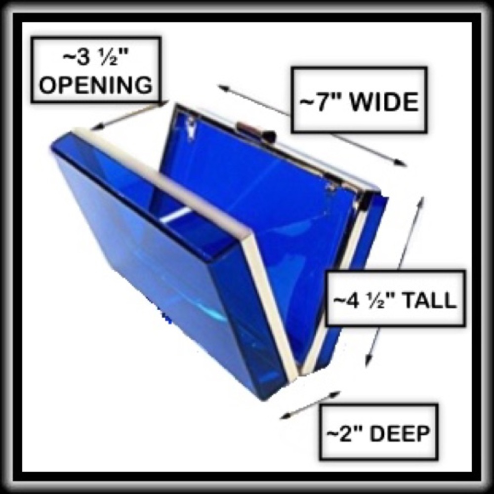 CLEAR CLUTCH/Shoulder HANDBAG             🎉HPX5🎉 - Picture 4 of 6