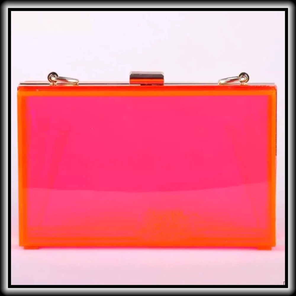 CLEAR CLUTCH/Shoulder HANDBAG             🎉HPX5🎉 - Picture 5 of 6