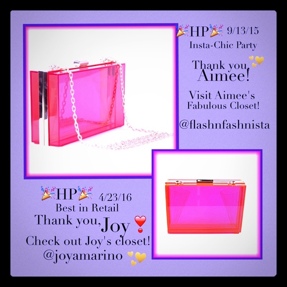 CLEAR CLUTCH/Shoulder HANDBAG 🎉HPX5🎉 - Picture 3 of 6