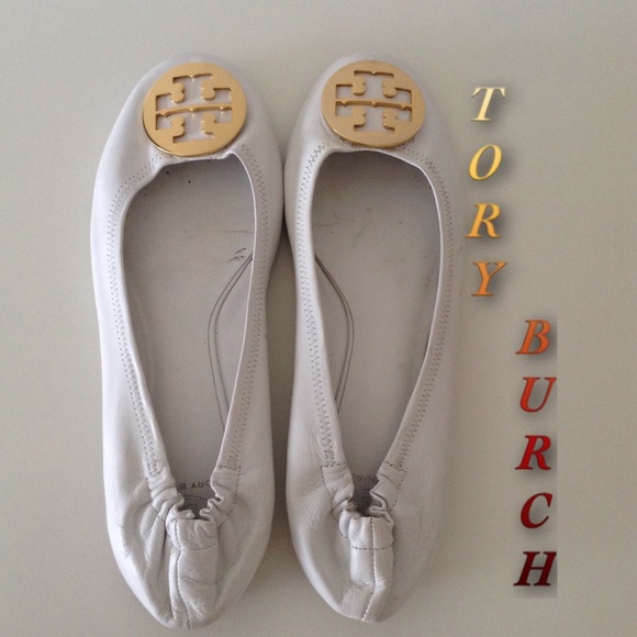Tory Burch Shoes - Tory Burch White Ballet Flats