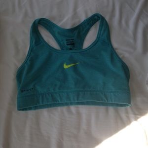 blue nike pro sports bra