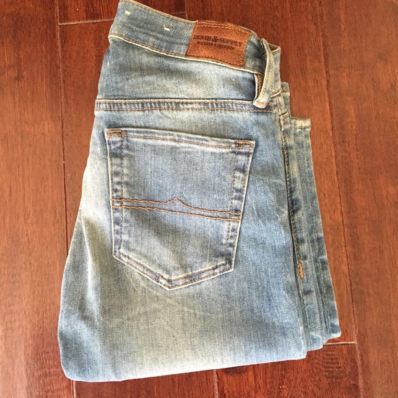 Ralph Lauren light wash denim supper skinny jeans