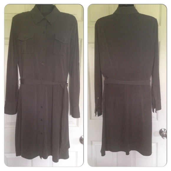 🎉🎉SOLD🎉🎉Army Green Shirt Dress w/ Belt