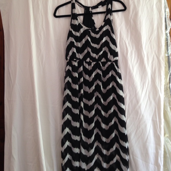 Black and white maxi dress