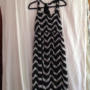 Black and white maxi dress