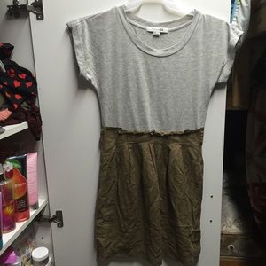 Grey and brown dress