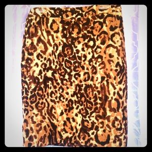 Merona leopard print pencil skirt