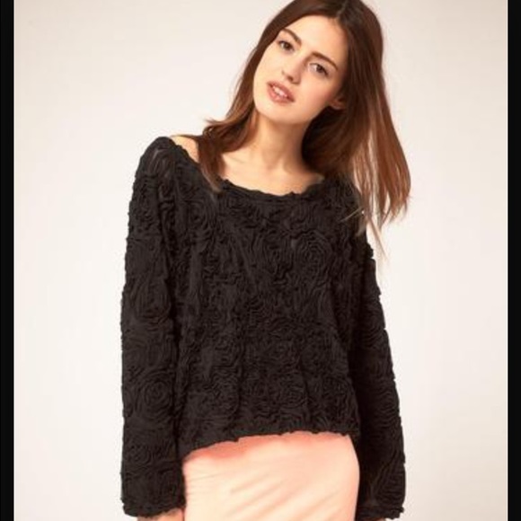 American Apparel Rosette Sweater Black