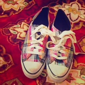 Colorful Plaid Sneakers