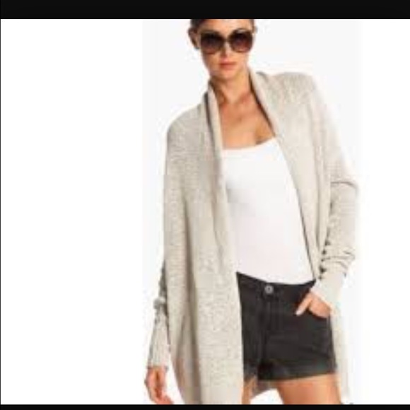BCBG Jane Shirred Oversized Cardigan
