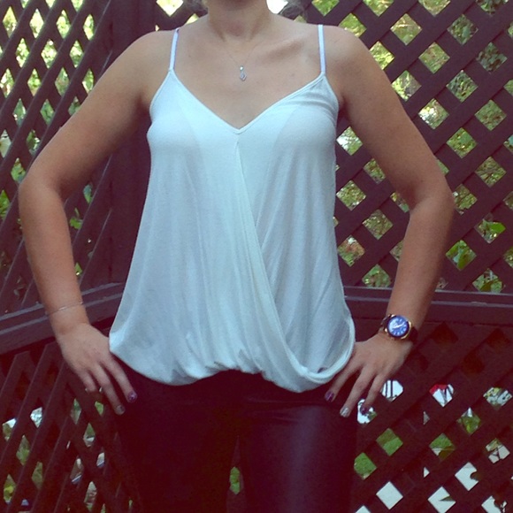 White Flowy Top