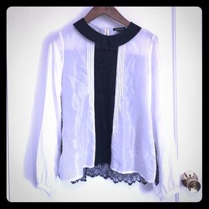 Trouvé Silk Lace Blouse