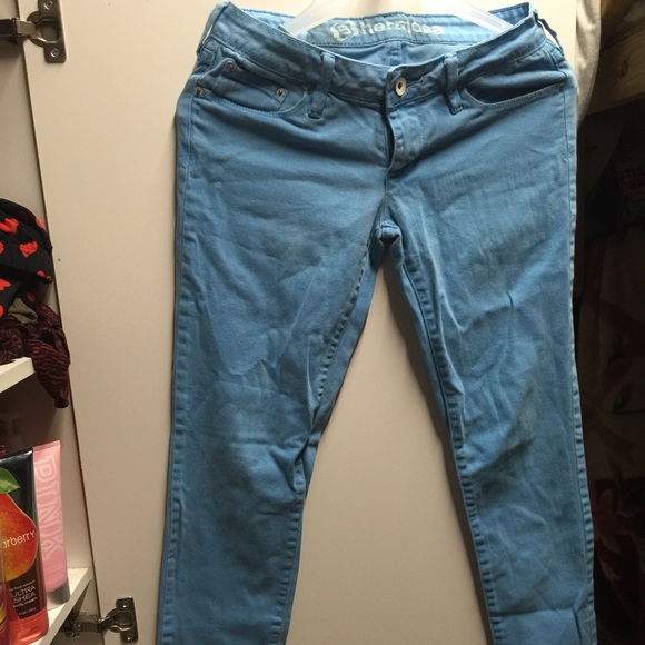 Baby blue jeans