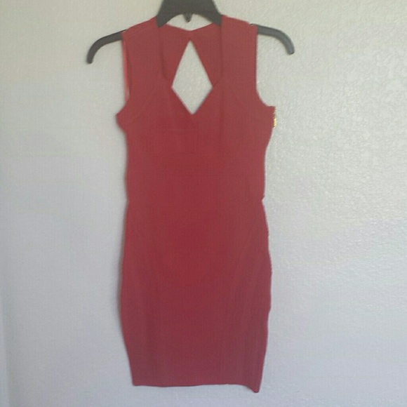 Red Guess Bodycon Dress - Picture 1 of 4