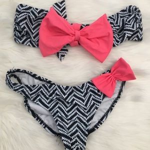 Bikini Bandeau Bow Swim Set