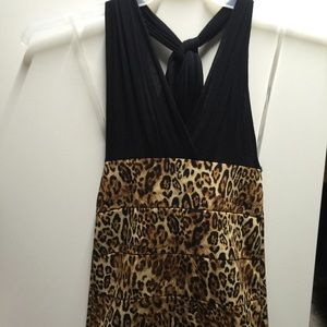Black cheetah dress