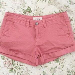 Pink Denim Shorts